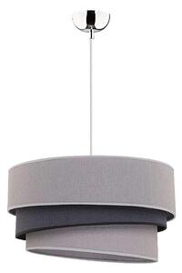 Duolla - Lampadario a sospensione con filo TRIO 1xE27/40W/230V diametro 45 cm grigio/nero