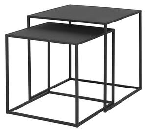 Set di 2 tavolini in metallo nero 40x40 cm Fera - Blomus