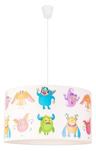 Duolla - Lampadario a sospensione per bambini PRINT M 1xE27/40W/230V diametro 35 cm troll