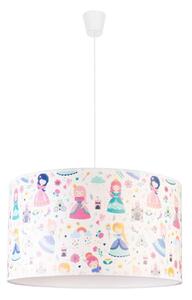 Duolla - Lampadario a sospensione per bambini PRINT M 1xE27/40W/230V diametro 35 cm principesse