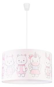 Duolla - Lampadario a sospensione per bambini PRINT M 1xE27/40W/230V diametro 35 cm animali