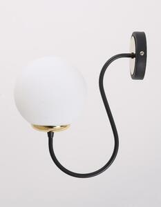 Lampada da parete bianca e nera ø 15 cm Oslo – Squid Lighting