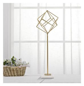 Scultura in metallo dorato con base in marmo dal design geometrico PALM Dimensioni 16x18x h 52 cm - stile GEOMETRICO