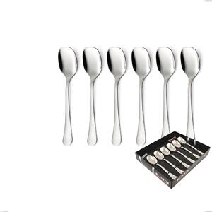 Confezione vetrina 6 pezzi gelato Milano inox 18/10 , Acciaio inox 18/10 (AISI304) lucido a specchio, spessore 2,5 mm