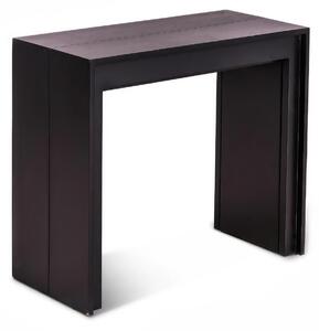 Consolle Allungabile Pinocchio Kitchen & Living 90x42,5 302,5xH76 cm, Nero Antigraffio, Top in MDF Laccato, Allunghe in Melaminico