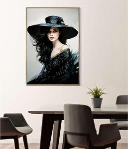 Dipinto su tela completo di telaio in legno e cornice DORI LACQUERED Dimensione 62x4x h 92 cm telo in plastica multicolor
