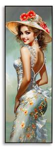 Dipinto su tela completo di telaio in legno e cornice ELEGANT Dimensione 52x4x h 152 cm telo in plastica multicolor
