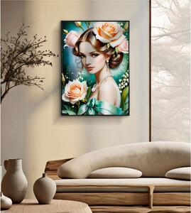 Dipinto su tela laccato con cornice Fantasy incarna eleganza e fascino onirico FANTASY Dimensione 72x4x h 102 cm telo in plastica multicolor