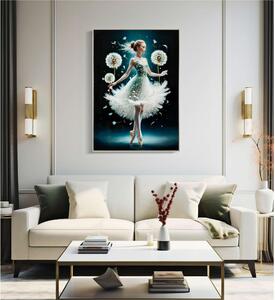 Dipinto su tela completo di telaio in legno e cornice DANCING Dimensione 72x4x h102 cm telo in plastica multicolor