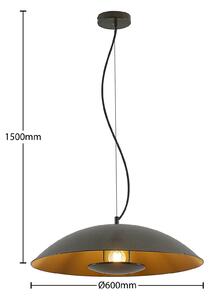 Lampada a sospensione Lindby Emilienne, acciaio, grigio scuro, Ø 60 cm