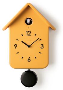 Orologio da Parete a Cuc� QQ 24,8x12xh39 cm - con pendolo removibile colore giallo