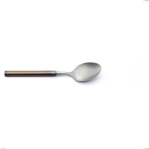 Cucchiaino frutta Fuoco, Acciaio inox 18.10 (AISI304),lunghezza 177 mm, manico in tubolare d'acciaio sabbiato e brunito