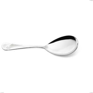 Pala riso Milano Inciso , 18/10 (AISI304) acciaio inox Lucido Acciaio lucido finitura a specchio , manico inciso, spessore 2,5 mm mm, lunghezza 257 mm