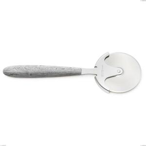 Rotella tagliapizza vero betulla, acciaio 18.0, manicatura pbt sublimato acciaio lucido, lunghezza 200 mm