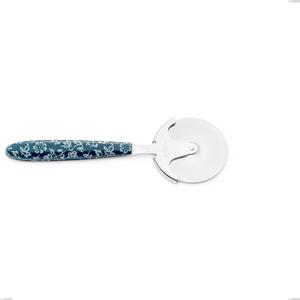 Rotella tagliapizza vero flowers, acciaio 18.0 nickel free, manicatura pbt sublimato acciaio lucido, lunghezza 190 mm