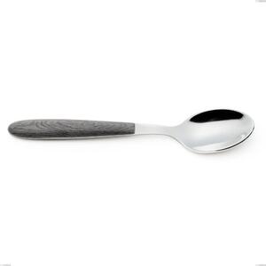 Cucchiaino caff� vero olmo grigio, acciaio 18.0 nickel free, manicatura pbt sublimato acciaio lucido, lunghezza 140 mm