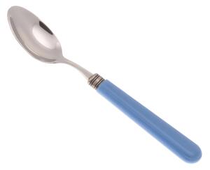 Cucchiaino da Caff� MISTRAL Set di 6 Pezzi in acciaio 18.10 Lunghezza 16,5 cm manico in PPL con ghiera lavabile in lavastoviglie Azzurro