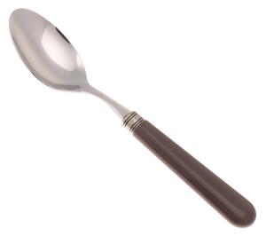 Cucchiaino da Caff� MISTRAL Set di 6 Pezzi in acciaio 18.10 Lunghezza 16,5 cm manico in PPL con ghiera lavabile in lavastoviglie Marrone