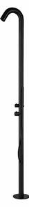 Doccia da Giardino esterno ALGHERO-NERA Dimensioni 18x25x h 228,9 cm con Miscelatore e Doccetta da esterno In Acciaio Inox 316 L Alghero inox Colore Nero