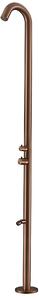 Doccia da Giardino esterno QUARTU- Dimensioni 26x37x h 222,9 cm con Miscelatore e LAVAPIEDI da esterno In Acciaio Inox 316 L QUARTU-ORO ROSA