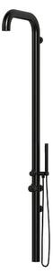 Doccia Esterna Per Parete, CHIA Per Esterno e Interno Realizzata In Acciaio Di Qualit� Inox 316l Dimensioni 20x58x h 179 cm con Miscelatore e Doccetta da esterno In Acciaio Inox 316 l NERA