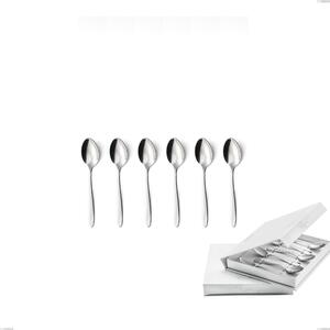 Confezione a libro 6 pezzi cucchiaino moka armonia, Acciaio inox Aisi 304 lucido, spessore 3 mm