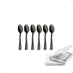 Confezione a libro 6 pezzi cucchiaino moka Domus Black , Acciaio 18/10 Finitura PVD, spessore 3 mm