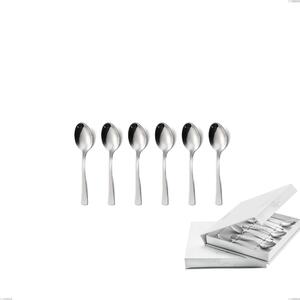 Confezione a libro 6 pezzi cucchiaino moka doram, Acciaio inox Aisi 304 lucido, spessore 2.5 mm
