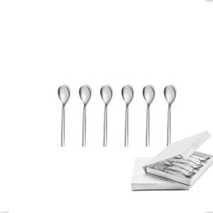 Confezione a libro 6 pezzi cucchiaino moka Fashion sabbiato , 18/10 (AISI304) , spessore 3 mm- posate
