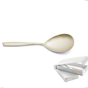 Confezione a libro 1 pezzo pala riso Eleven PVD Champagne, acciaio 18/10 sabbiato, spessore 2.5 mm, pvd champagne