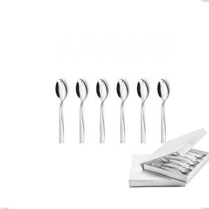 Confezione a libro 6 pezzi cucchiaino moka Infinity acciaio lucido 2,5 mm, 18/10 (AISI304) , spessore 2,5 mm