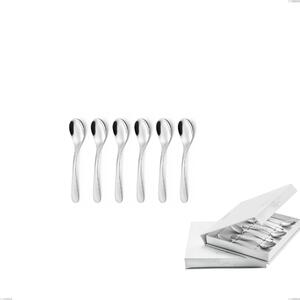 Confezione a libro 6 pezzi cucchiaino moka Hotel, Acciaio inox 18.10 (AISI304), spessore 2.5 mm