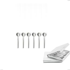 Confezione a libro 6 pezzi cucchiaino moka Kyoto Sabbiato, Acciaio inox (Aisi 304) inox sabbiato