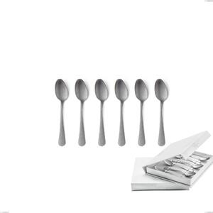 Confezione a libro 6 pezzi cucchiaino moka milano retro, Acciaio inox (Aisi 304) lunghezza 113 mm vintage