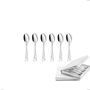 Confezione a libro 6 pezzi cucchiaino moka Milano Inciso , 18/10 (AISI304) acciaio inox Lucido , spessore 2,5 mm