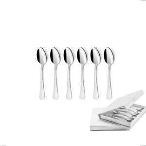 Confezione a libro 6 pezzi cucchiaino moka Milano inox 18/10 , Acciaio inox 18/10 (AISI304) lucido a specchio, spessore 2,5 mm