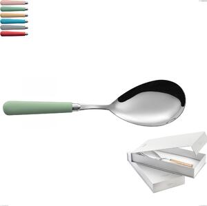 Confezione a libro 1 pezzo pala riso macarons, Acciaio inox 18.10 manici in acrilico inox lucido