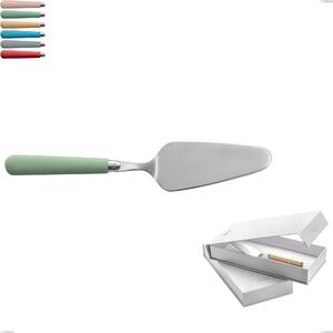 Confezione a libro 1 pezzo pala torta macarons, Acciaio inox 18.10 manici in acrilico inox lucido