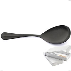 Confezione a libro 1 pezzo pala riso Royal Retr� PVD Black, Acciaio inox 18/10 antico, spessore 2.5 mm, pvd black