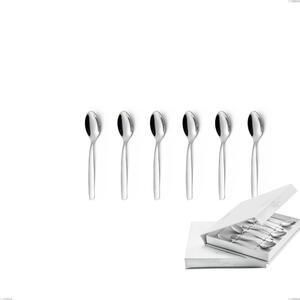 Confezione a libro 6 pezzi cucchiaino moka Shark, Acciaio inox 18/C (AISI430), spessore 2.00 mm