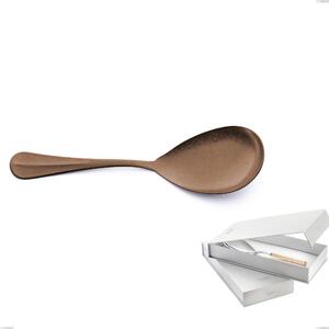 Confezione a libro 1 pezzo pala riso Royal Retr� PVD Chocolate, Acciaio 18/10 antico, spessore 2.5 mm, pvd chocolate