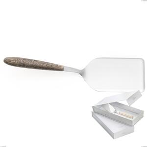 Confezione a libro 1 pezzo pala lasagne vero larice, acciaio 18.0 nickel free, manicatura pbt sublimato acciaio lucido