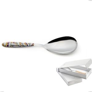 Confezione a libro 1 pezzo pala riso vero butterfly, acciaio 18.0 nickel free, manicatura pbt sublimato acciaio lucido