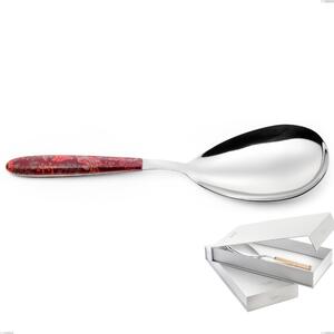 Confezione a libro 1 pezzo pala riso vero samarcanda, acciaio 18.0 nickel free, manicatura pbt sublimato acciaio lucido