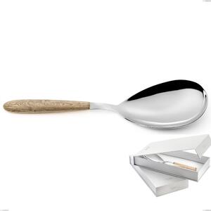 Confezione a libro 1 pezzo pala riso vero pino, acciaio 18.0 nickel free, manicatura pbt sublimato acciaio lucido