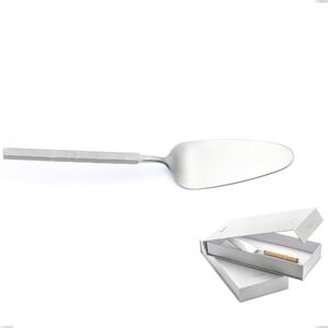 Confezione a libro 1 pezzo pala torta Zeus ICE , Acciaio 18/10 forgiato martellato sabbiato, spessore 4 mm, forgiato