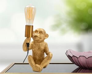 Lampada da Tavolo in Resina Dorata MONKEY BIG Dimensioni 17x14,5xh 25 cm in metallo dorato
