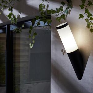 Applique per giardino Travis in inox, nero, E27 MAX15W IP44 INSPIRE