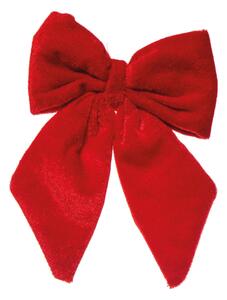 Fiocco natalizio in tessuto H 15 cm, L 13 cm, colore rosso