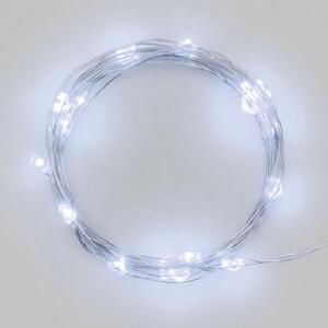 Catena luminosa 20 lampadine LED bianco freddo 2 m